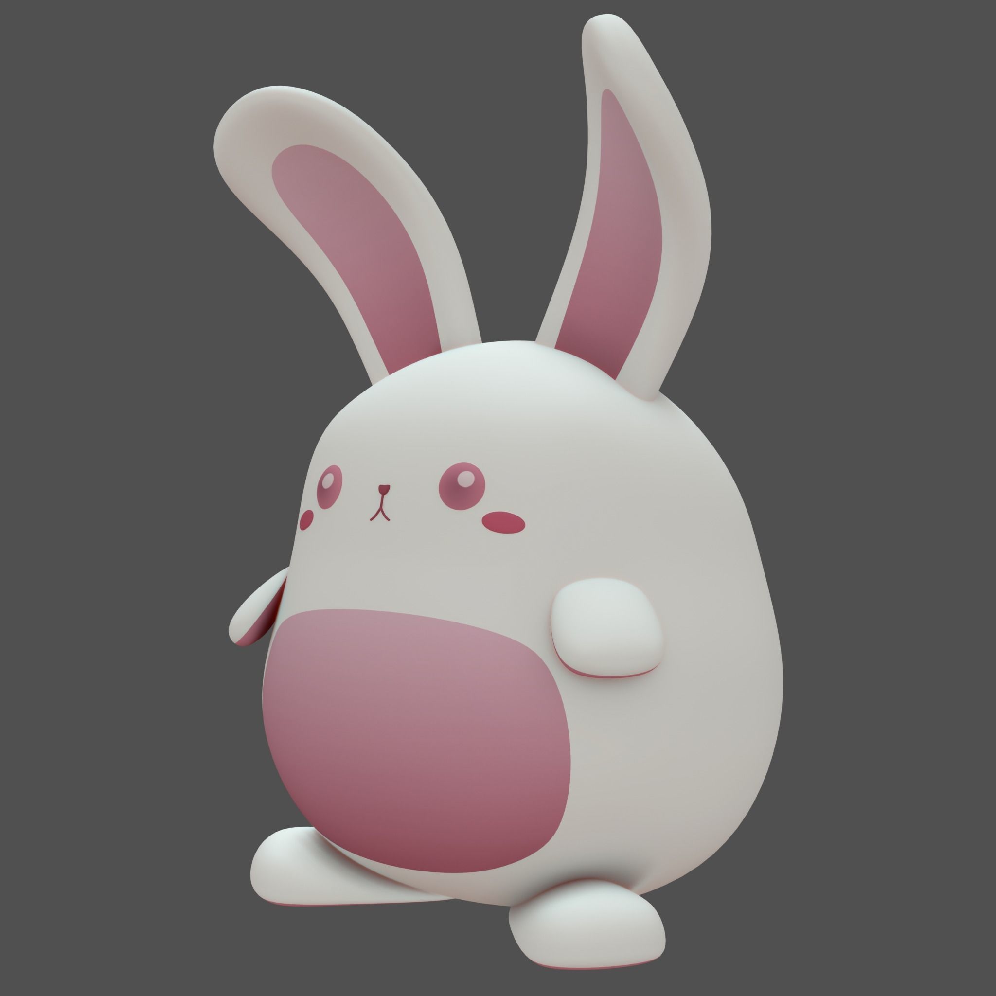 Plush Rabbit 3D model_2