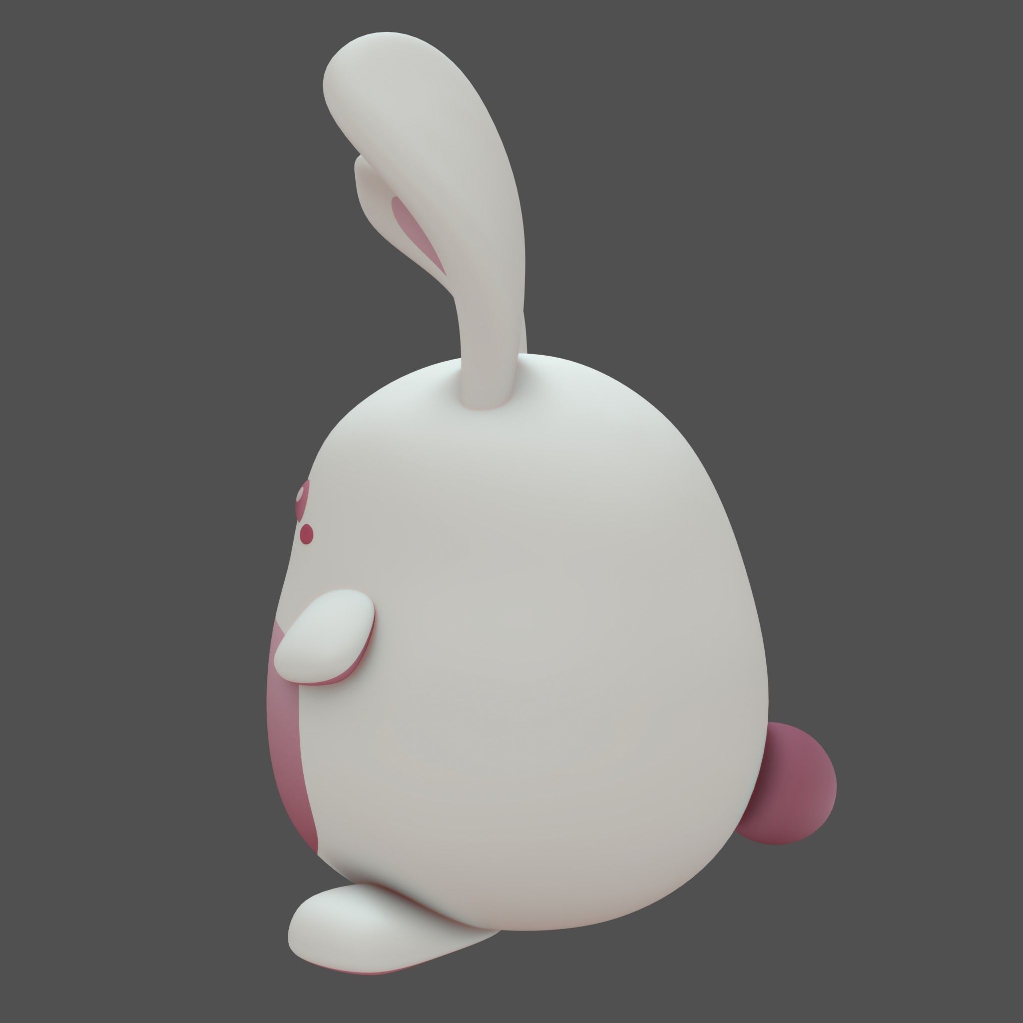 Plush Rabbit 3D model_3