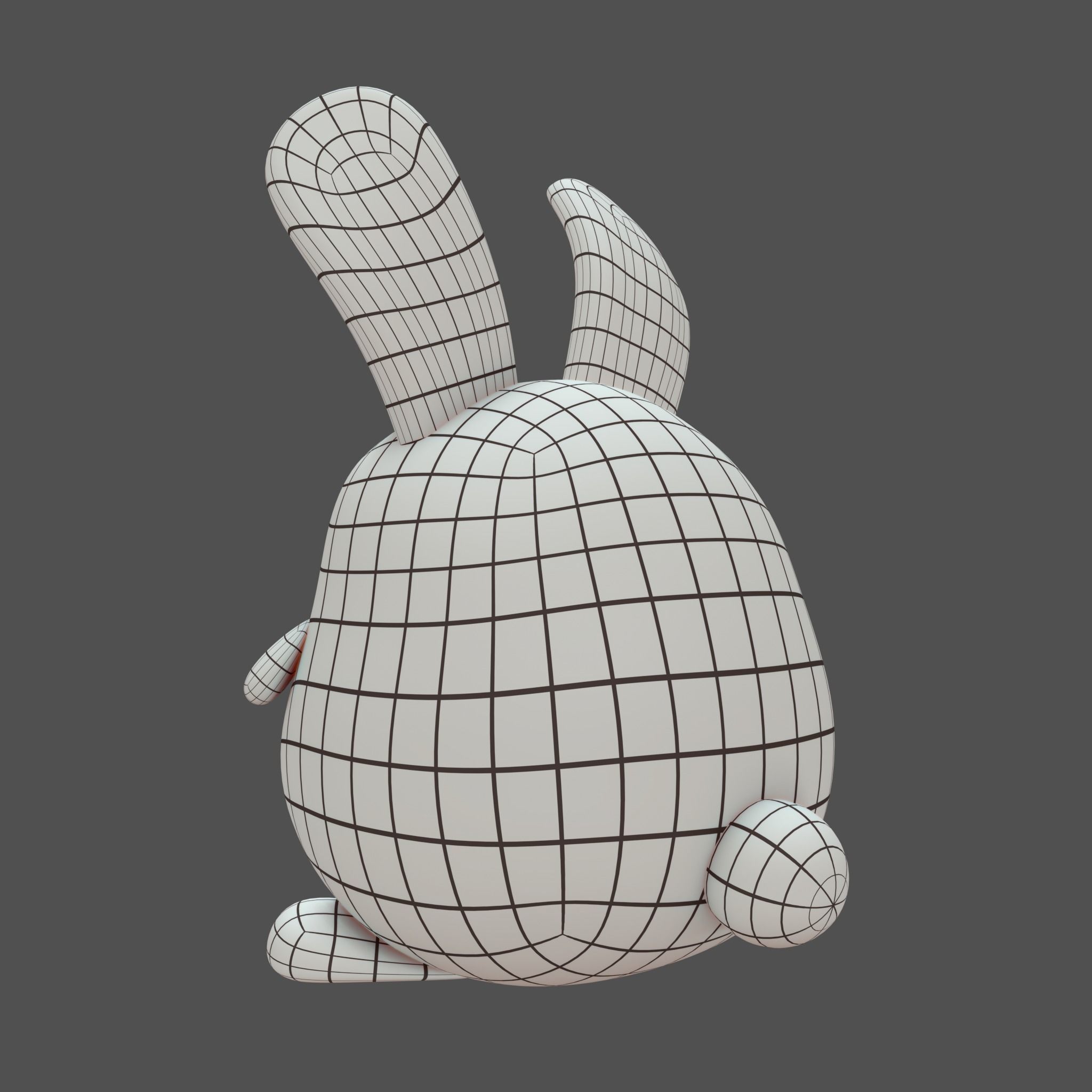 Plush Rabbit 3D model_11