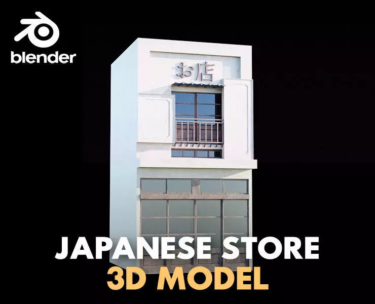 japanese store 3D model_0