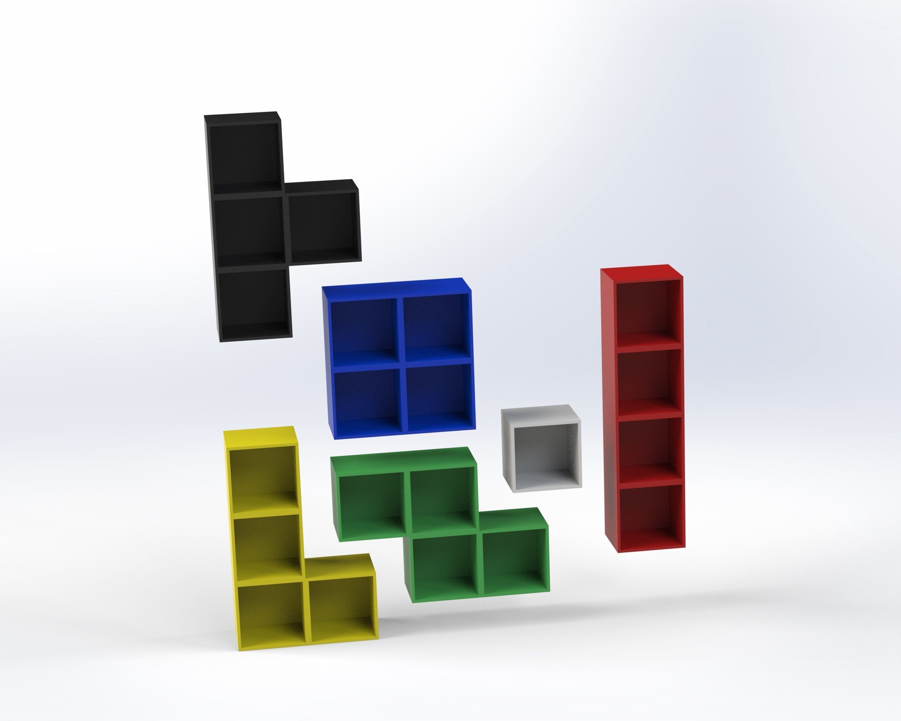Tetris Storage 3D print model_2