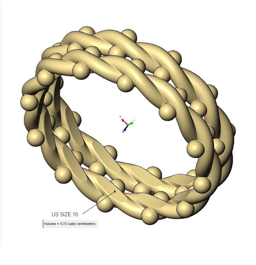 Double row beaded ring US size 4to10 3D print model_11