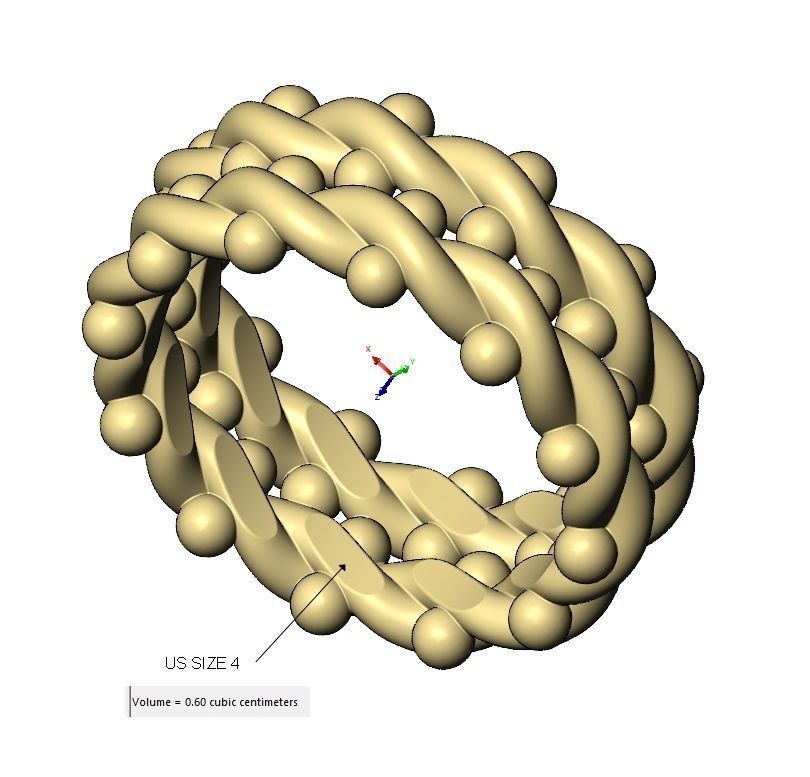 Double row beaded ring US size 4to10 3D print model_17