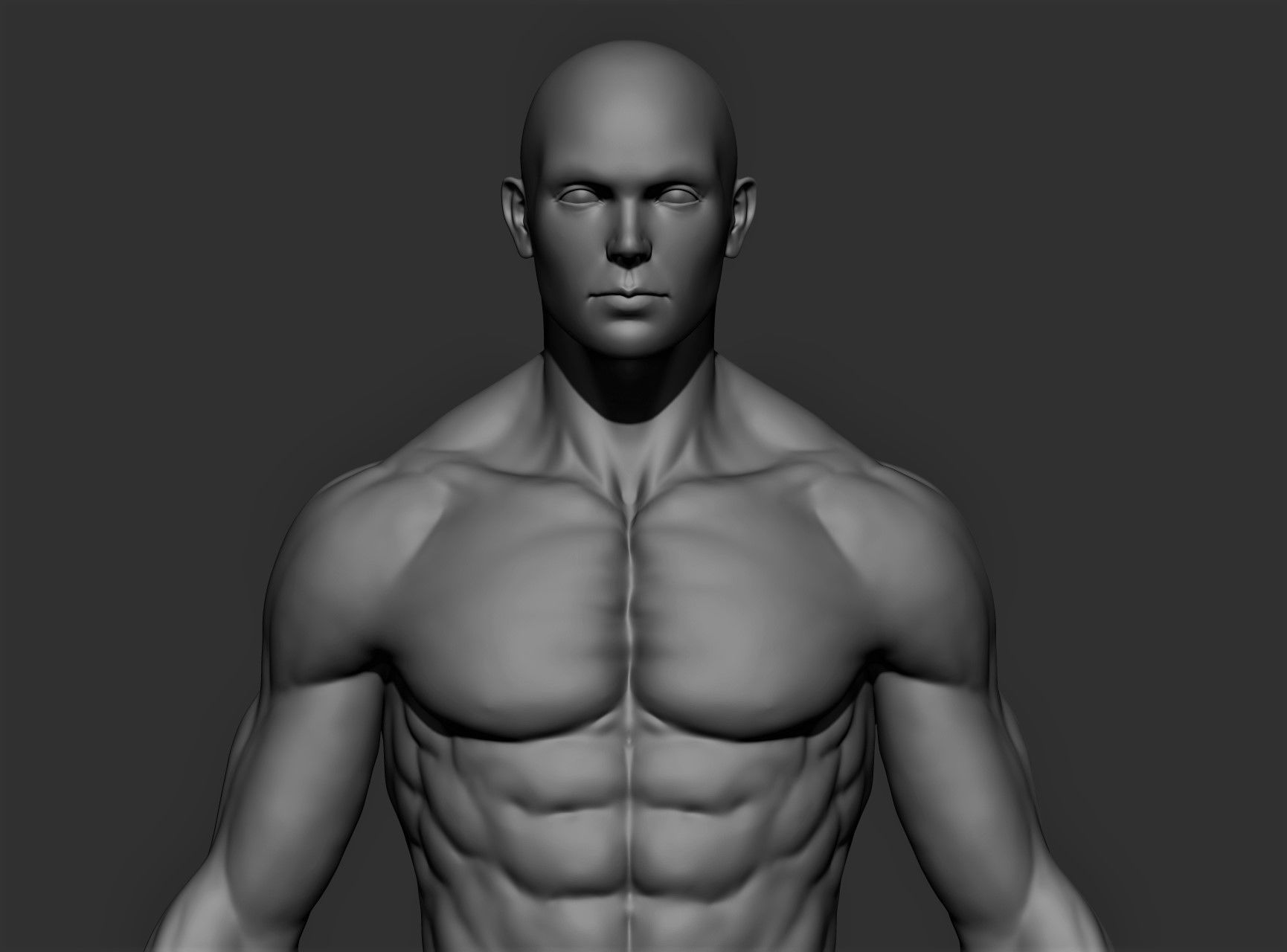 Realistic Male Full Body Sculpt Free 3D model_10