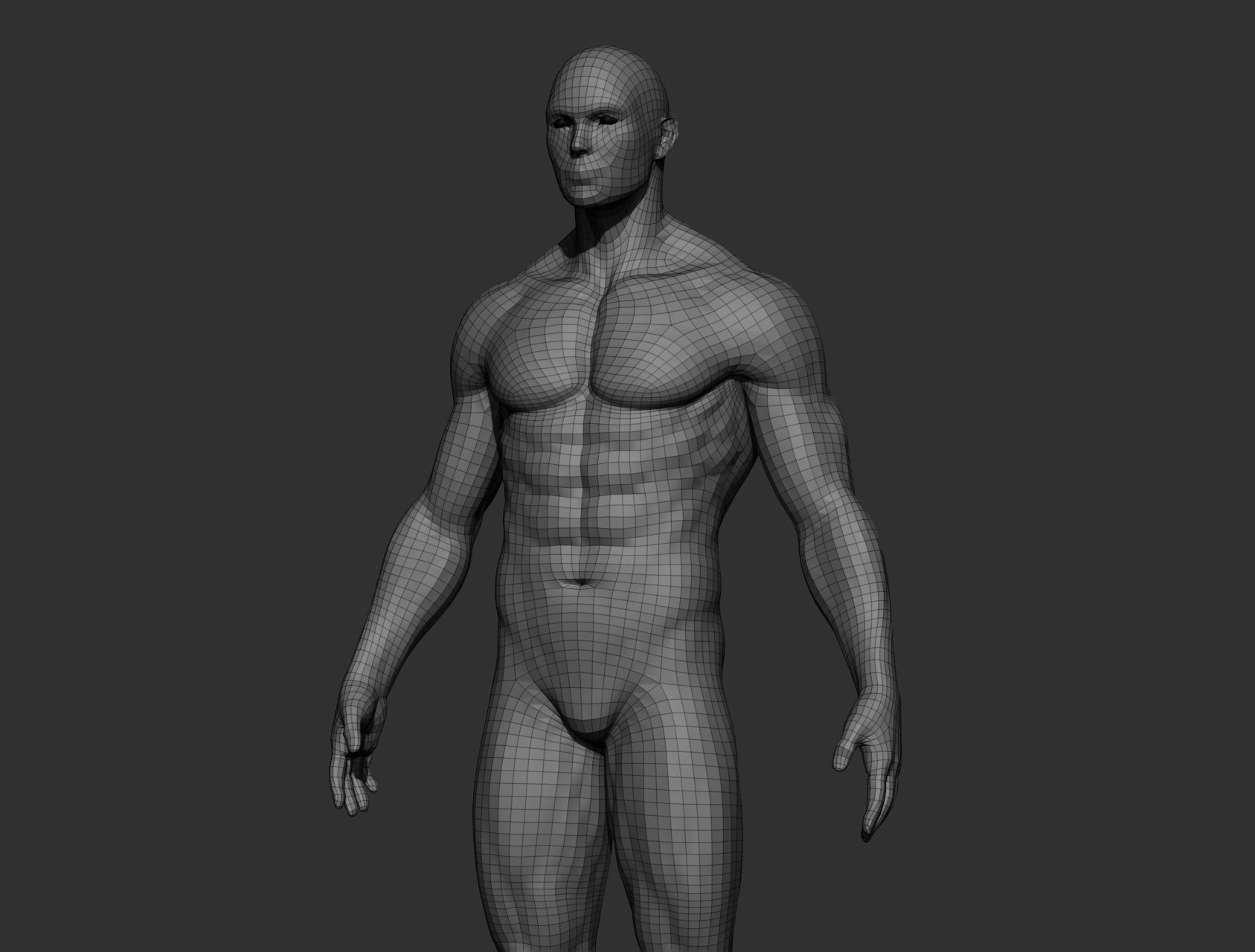 Realistic Male Full Body Sculpt Free 3D model_9