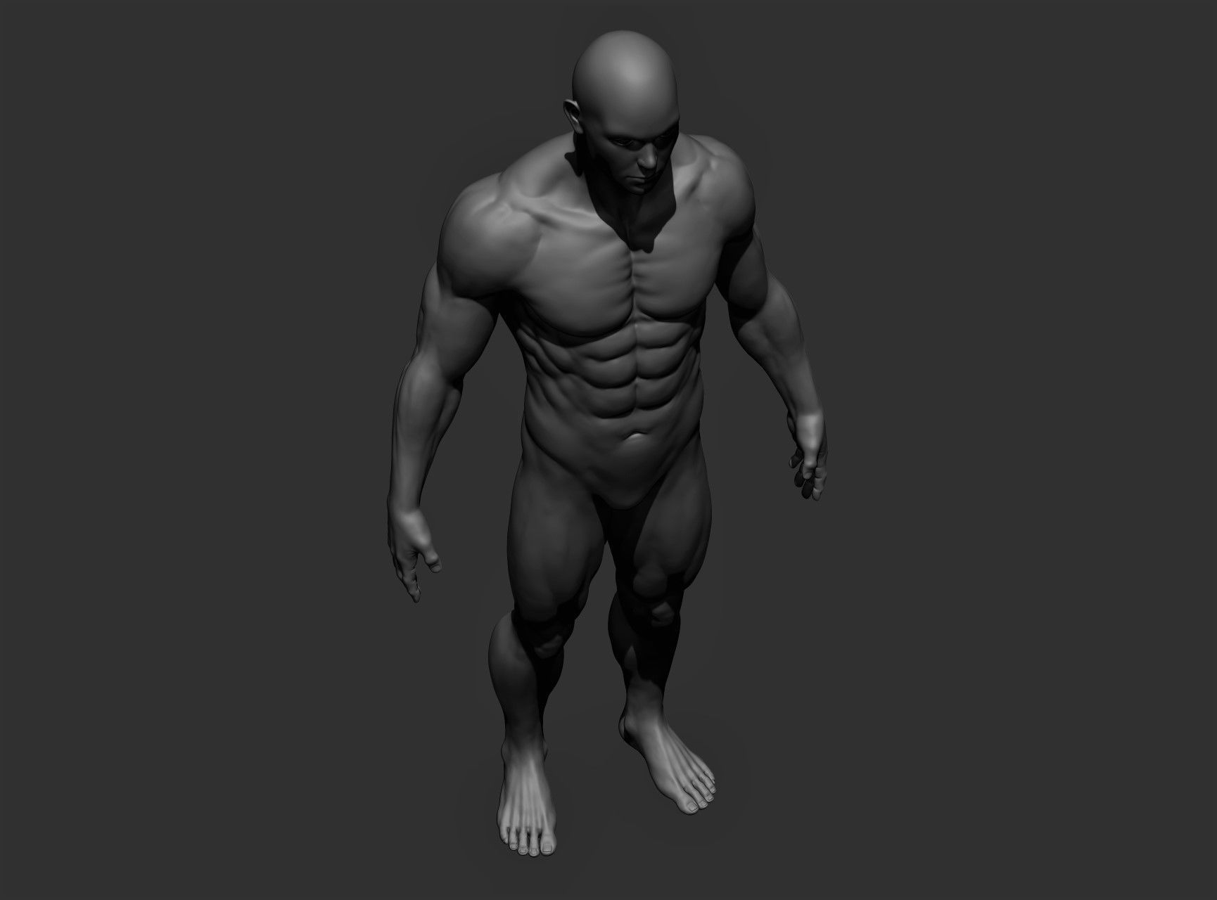 Realistic Male Full Body Sculpt Free 3D model_21