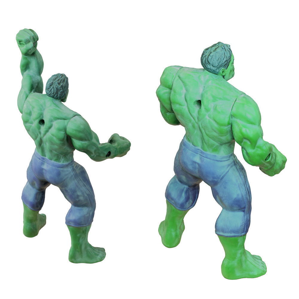 Two Hulk toys 3D model_3