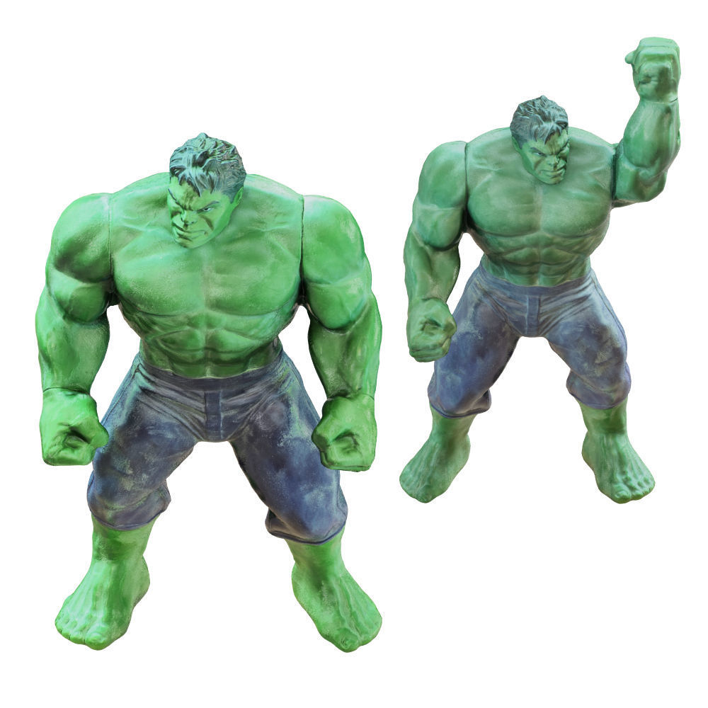 Two Hulk toys 3D model_1