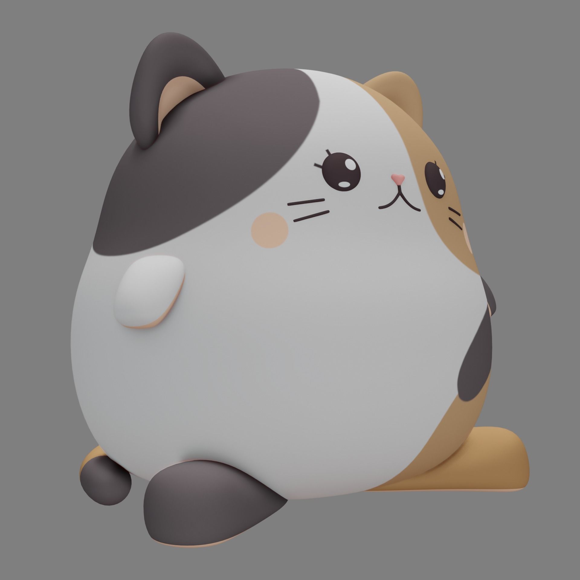 Plush Cat 3D model_2