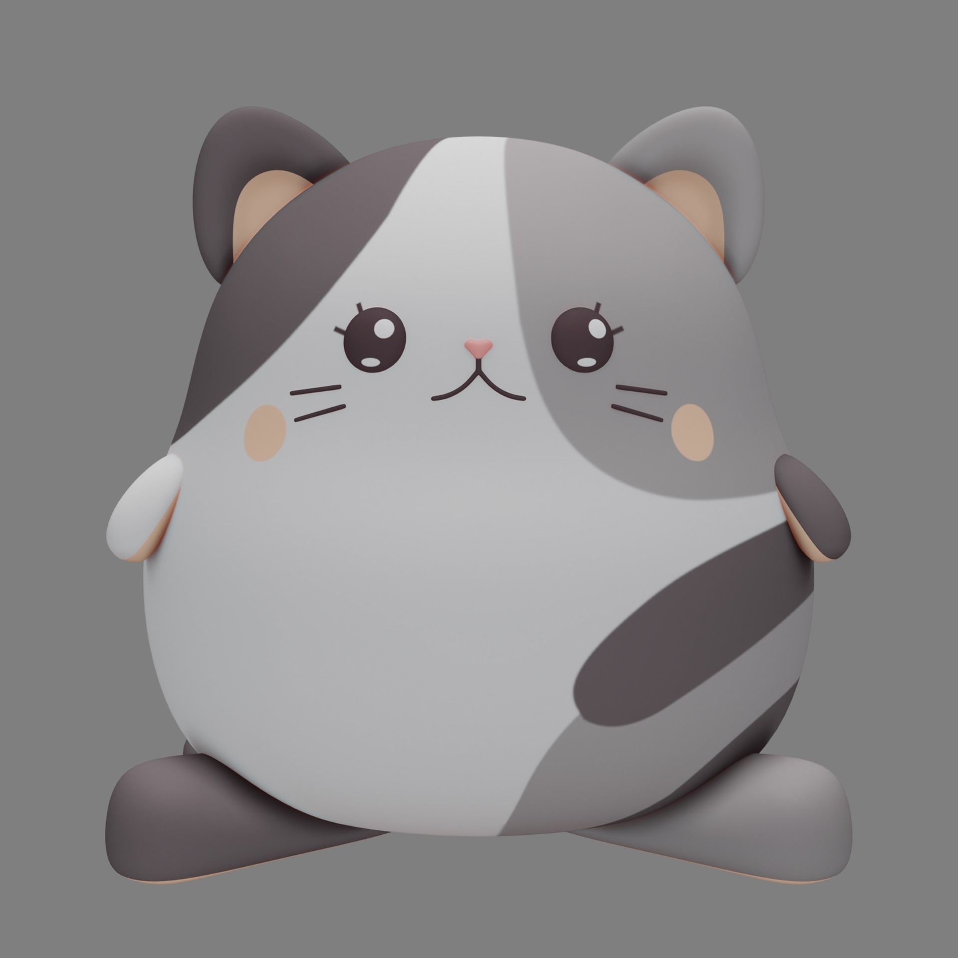 Plush Cat 3D model_1