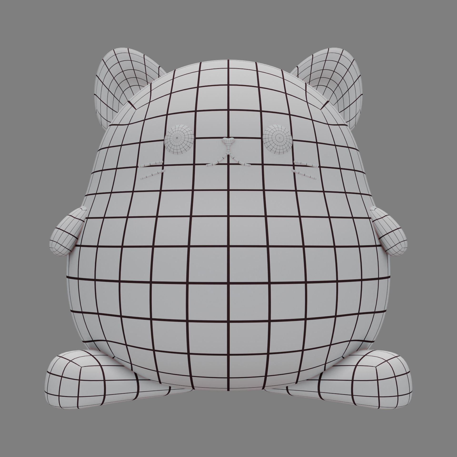 Plush Cat 3D model_11