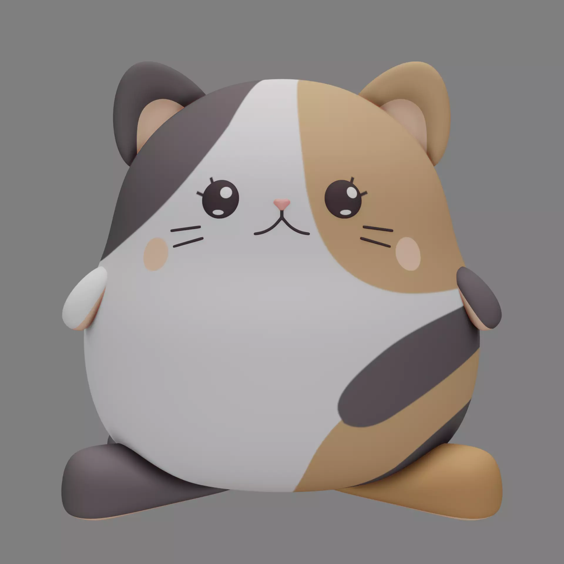 Plush Cat 3D model_0