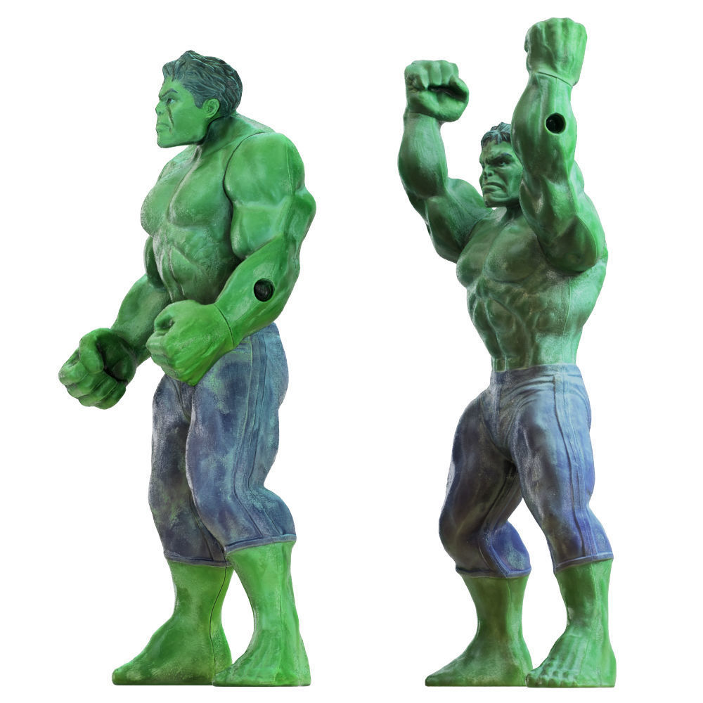 Two Hulk toys 2 3D model_2