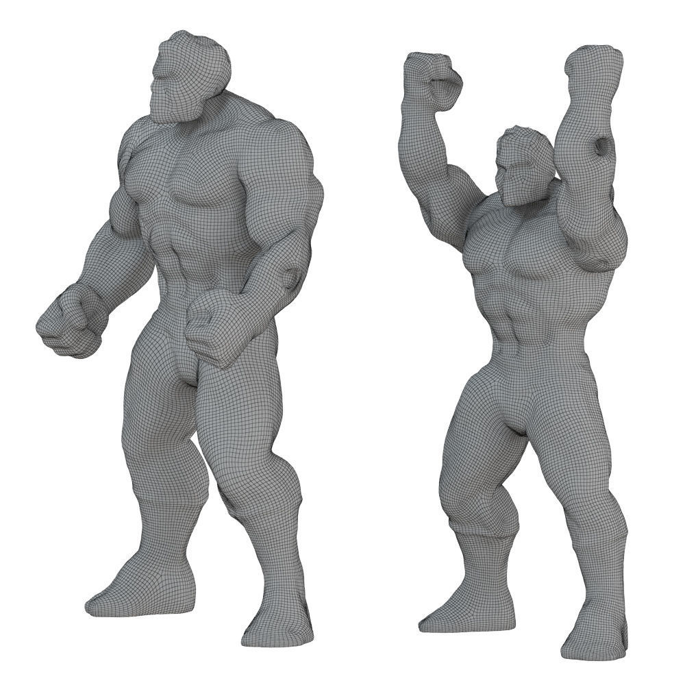 Two Hulk toys 2 3D model_6