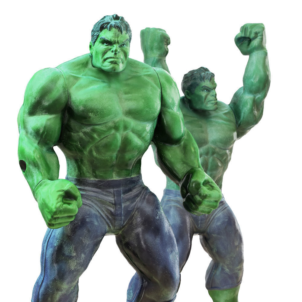 Two Hulk toys 2 3D model_4
