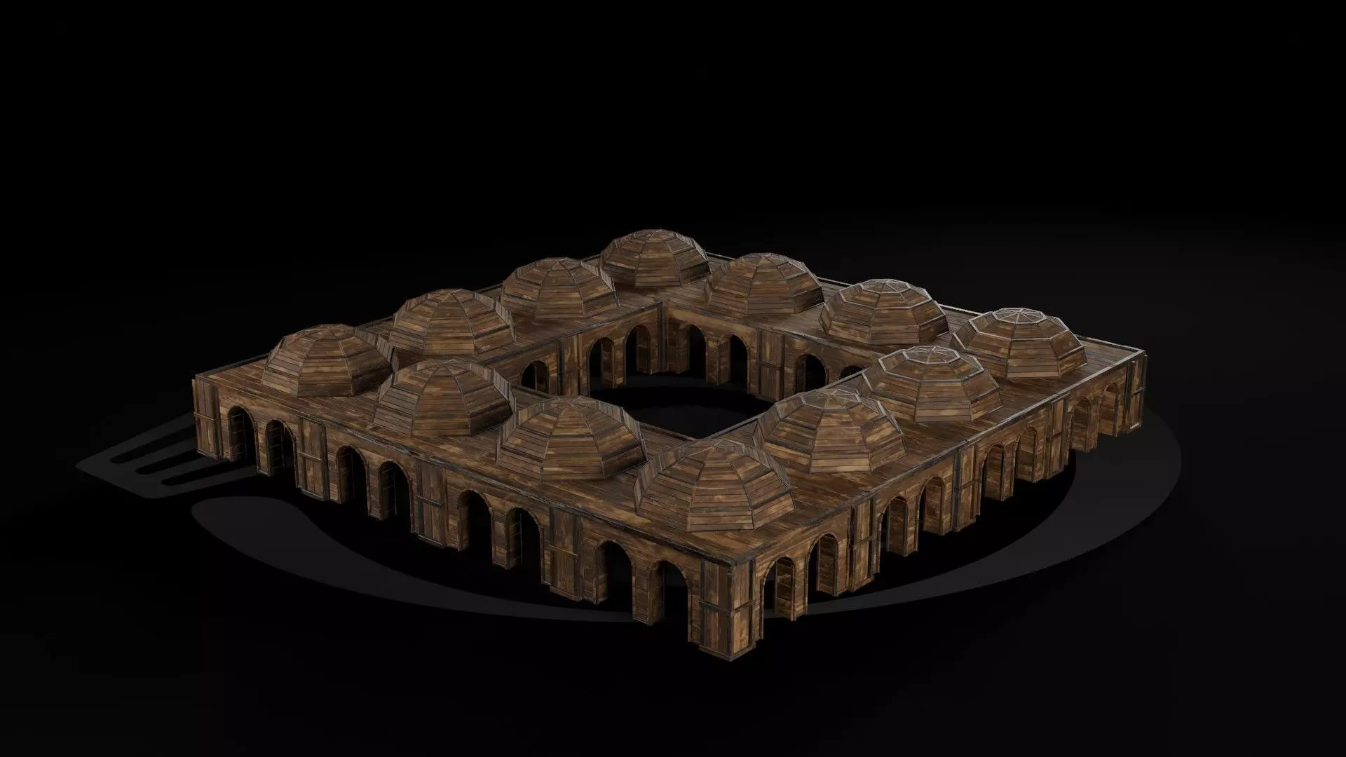 AAA Medieval Wooden Trade Center 01 R Low-poly 3D model_0