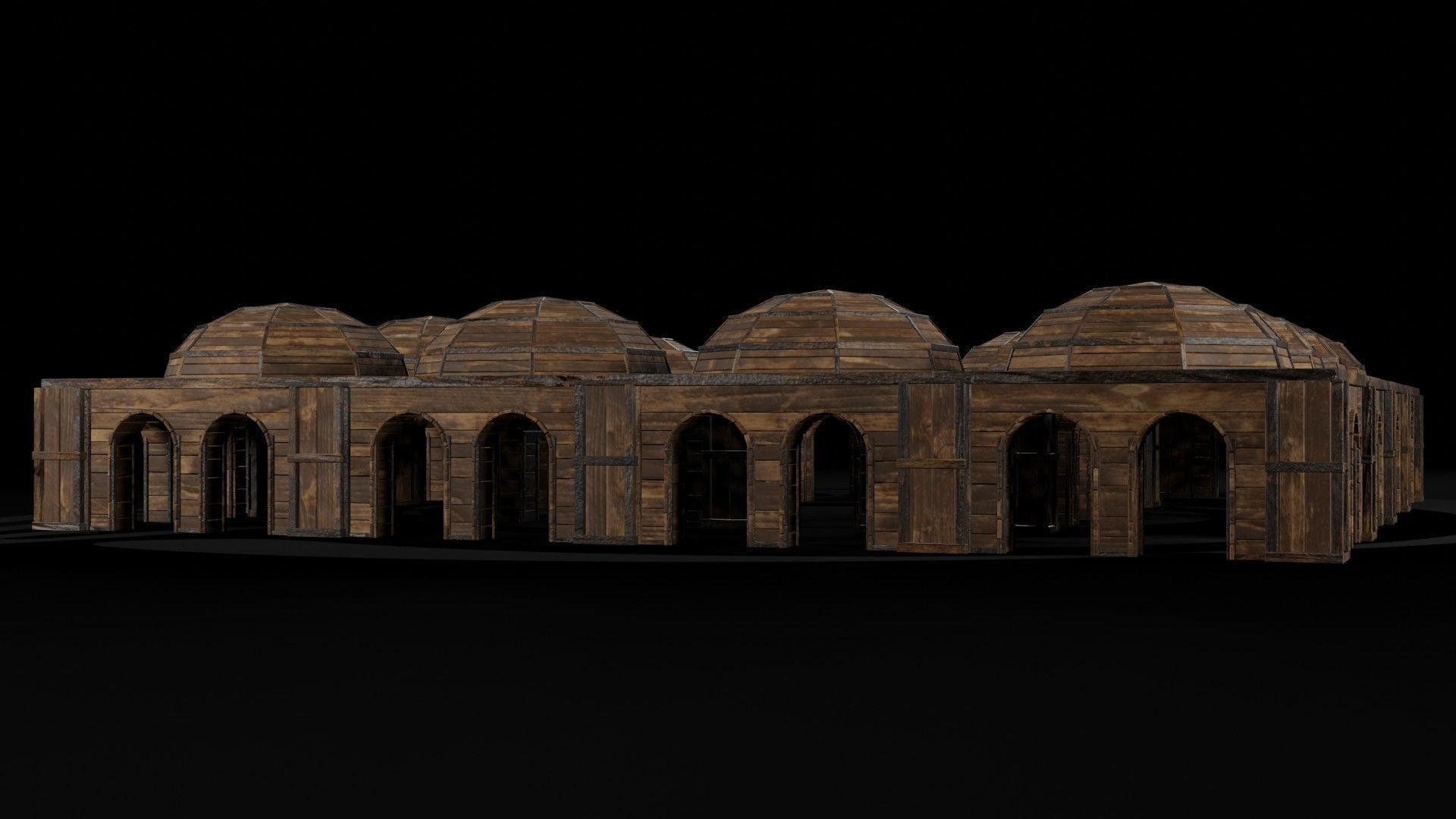 AAA Medieval Wooden Trade Center 01 R Low-poly 3D model_8