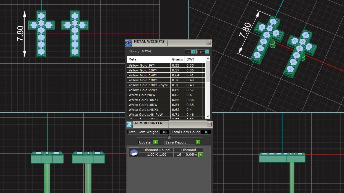 Cross earrings 3D print model_3