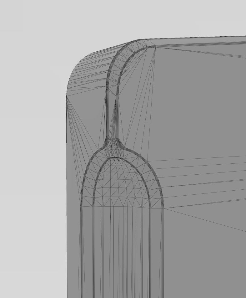 Rectangular 4 pockets serving tray relief  3D print model_13