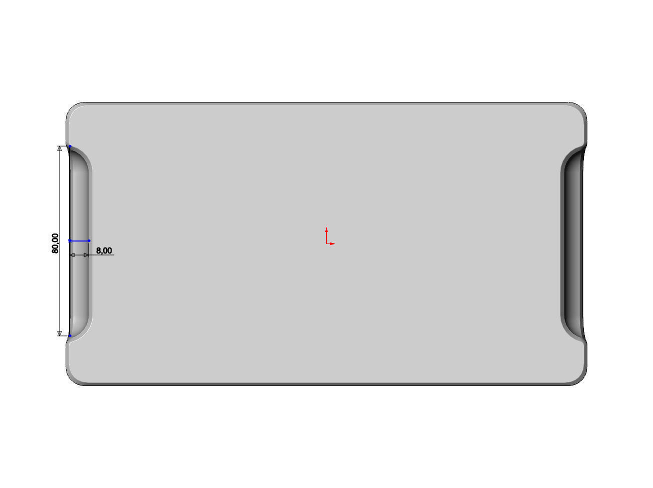 Rectangular 4 pockets serving tray relief  3D print model_8