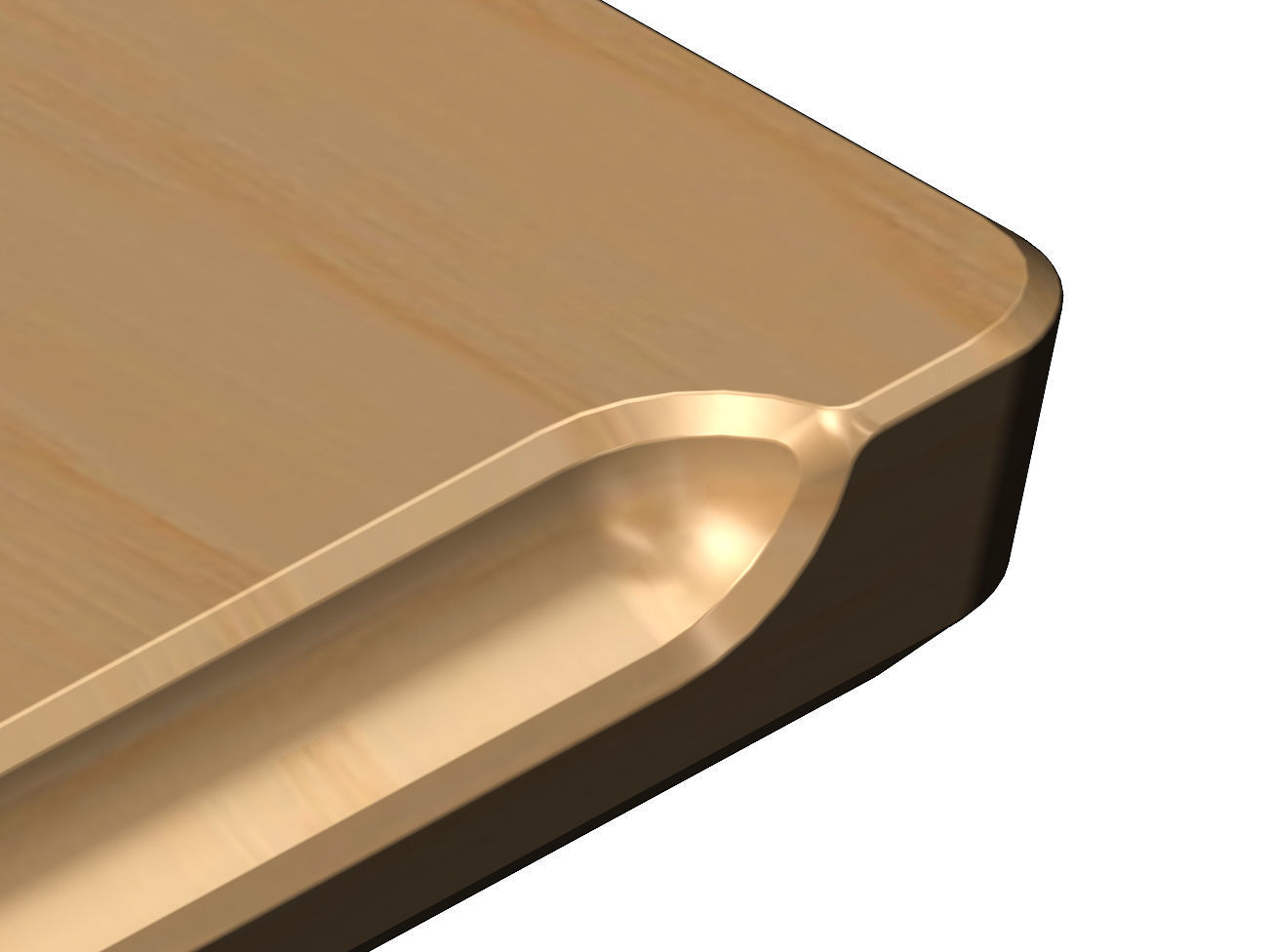 Rectangular 4 pockets serving tray relief  3D print model_5