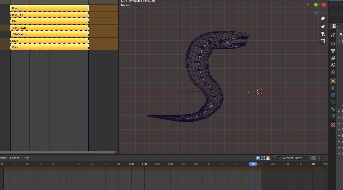 Giant Earth Worm Low-poly 3D model_7