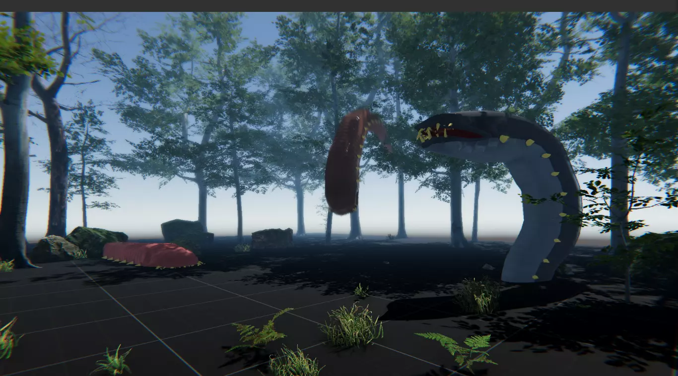 Giant Earth Worm Low-poly 3D model_0