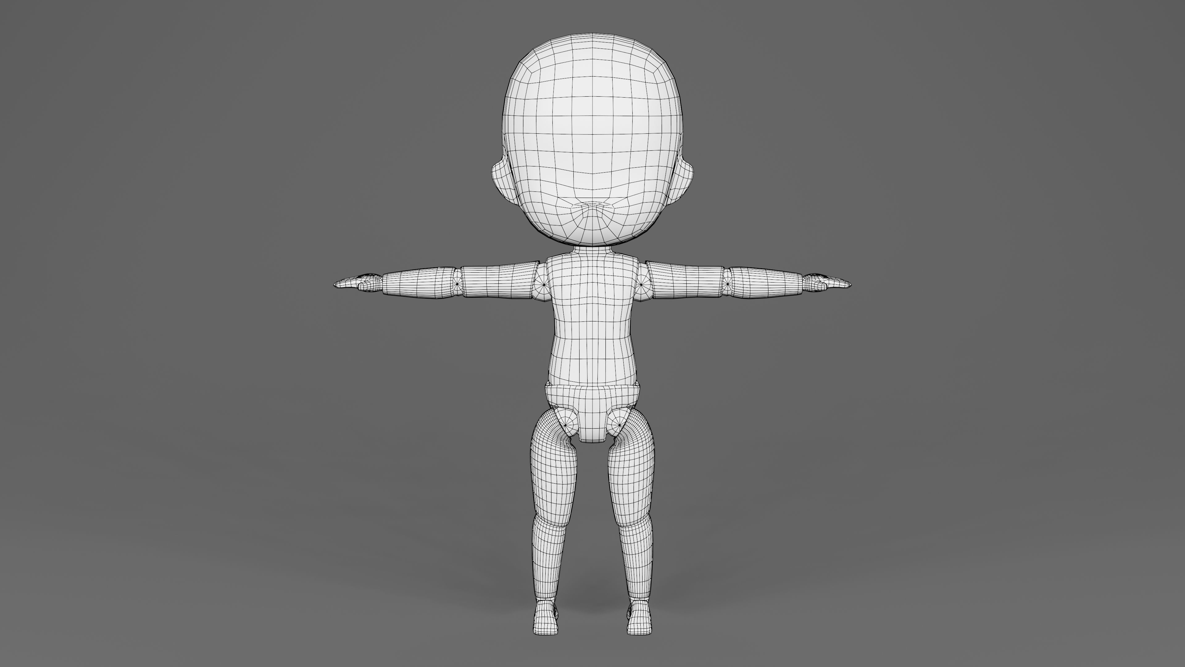 Base mesh SD Nendoroid 3D model_1
