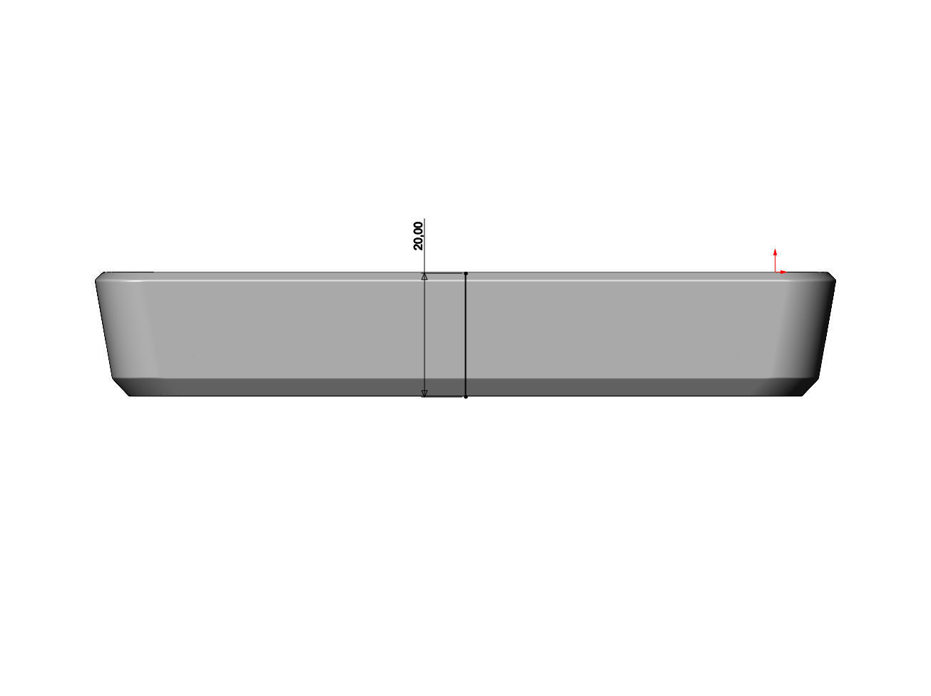 Square one pocket serving tray relief 3D print model_8