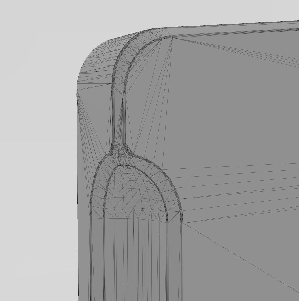 Square one pocket serving tray relief 3D print model_15