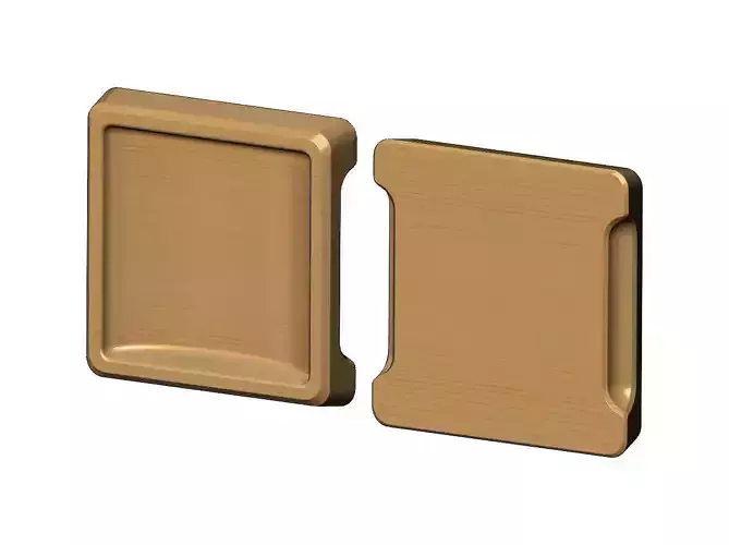 Square one pocket serving tray relief 3D print model