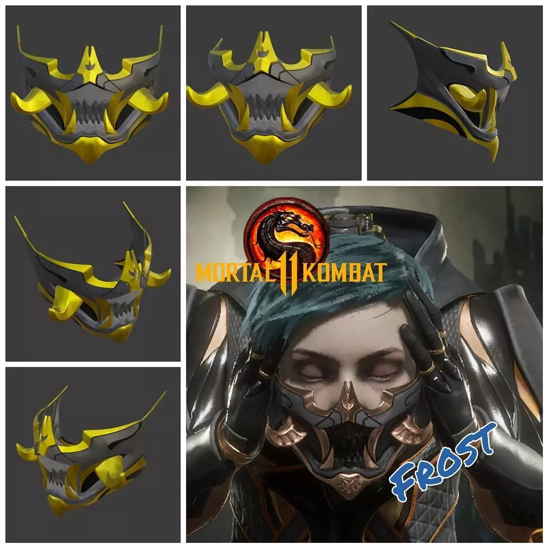Frost mask from Mortal Kombat 11 - Polar Lights 3D print model_0