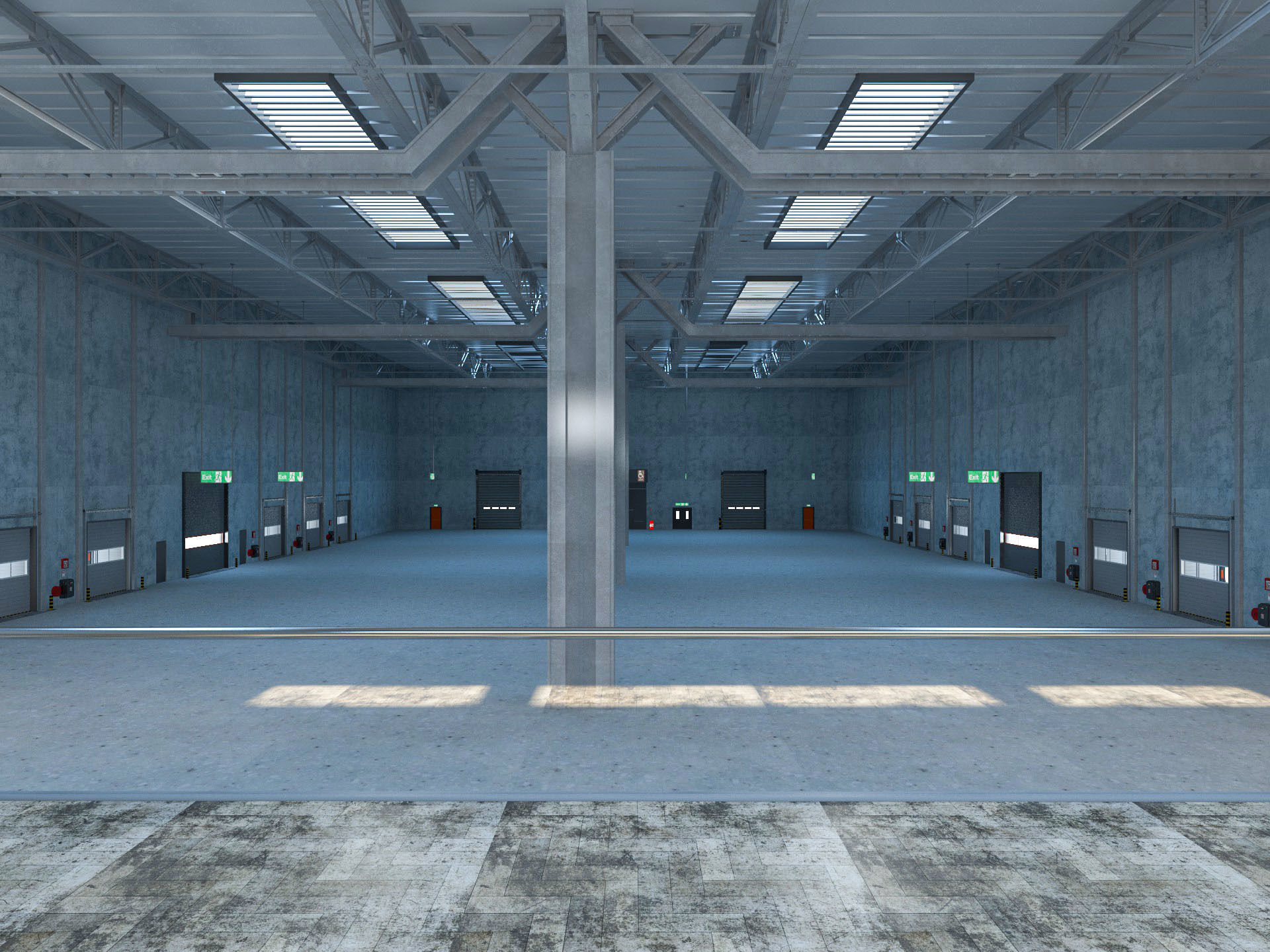 Warehouse Logistic 5 interior and exterior 3D model_6