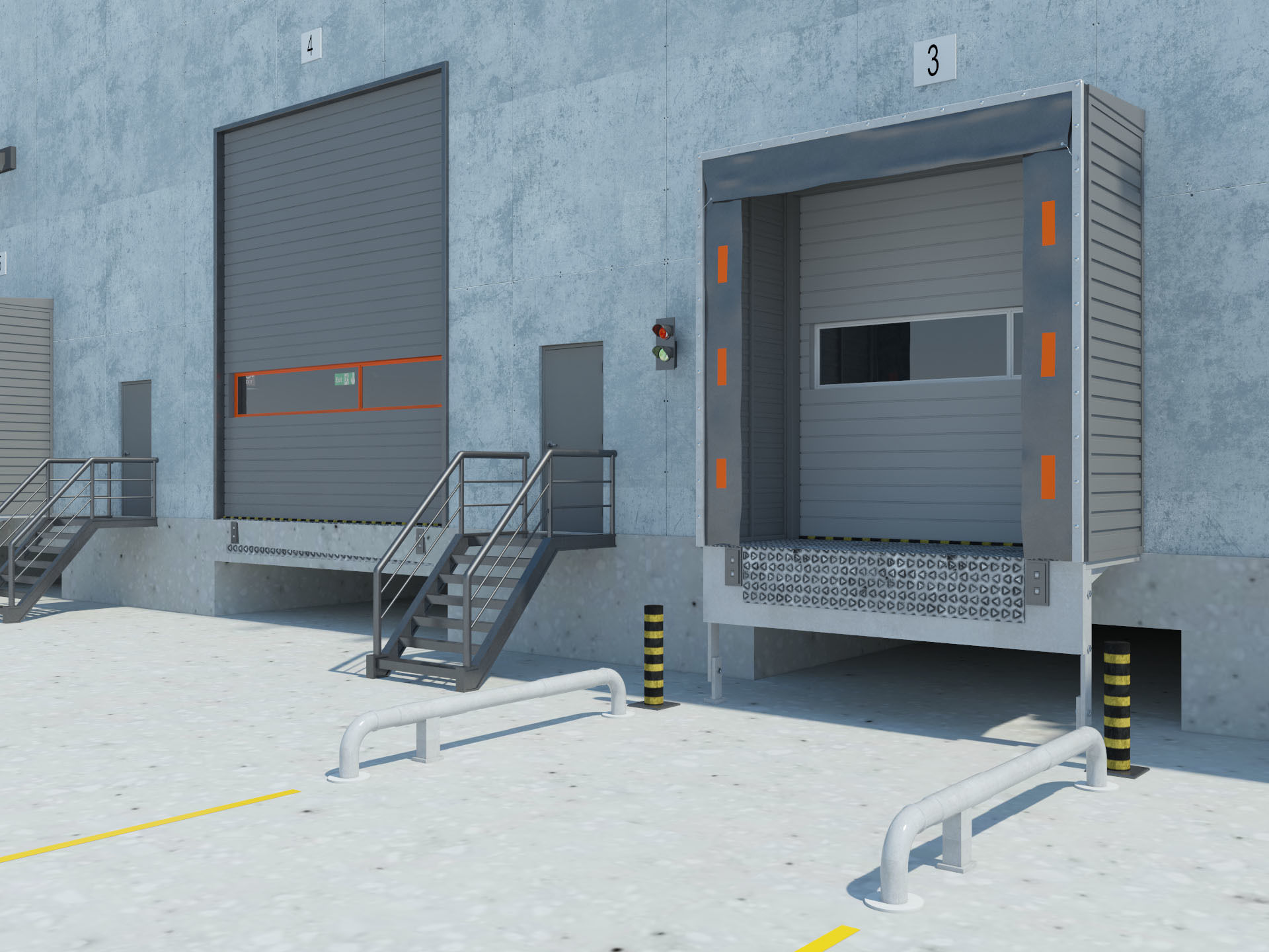 Warehouse Logistic 5 interior and exterior 3D model_9