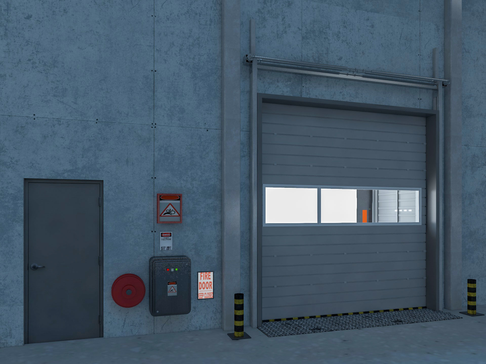 Warehouse Logistic 5 interior and exterior 3D model_14