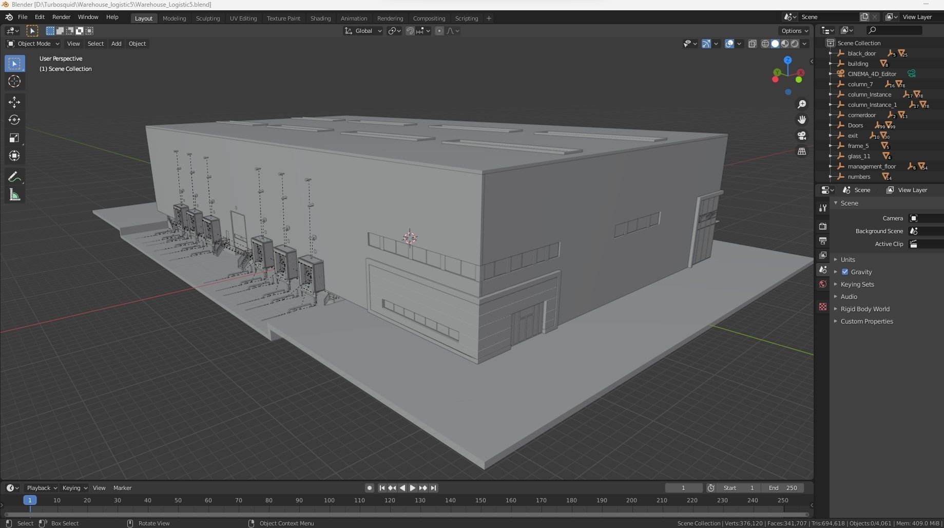 Warehouse Logistic 5 interior and exterior 3D model_39