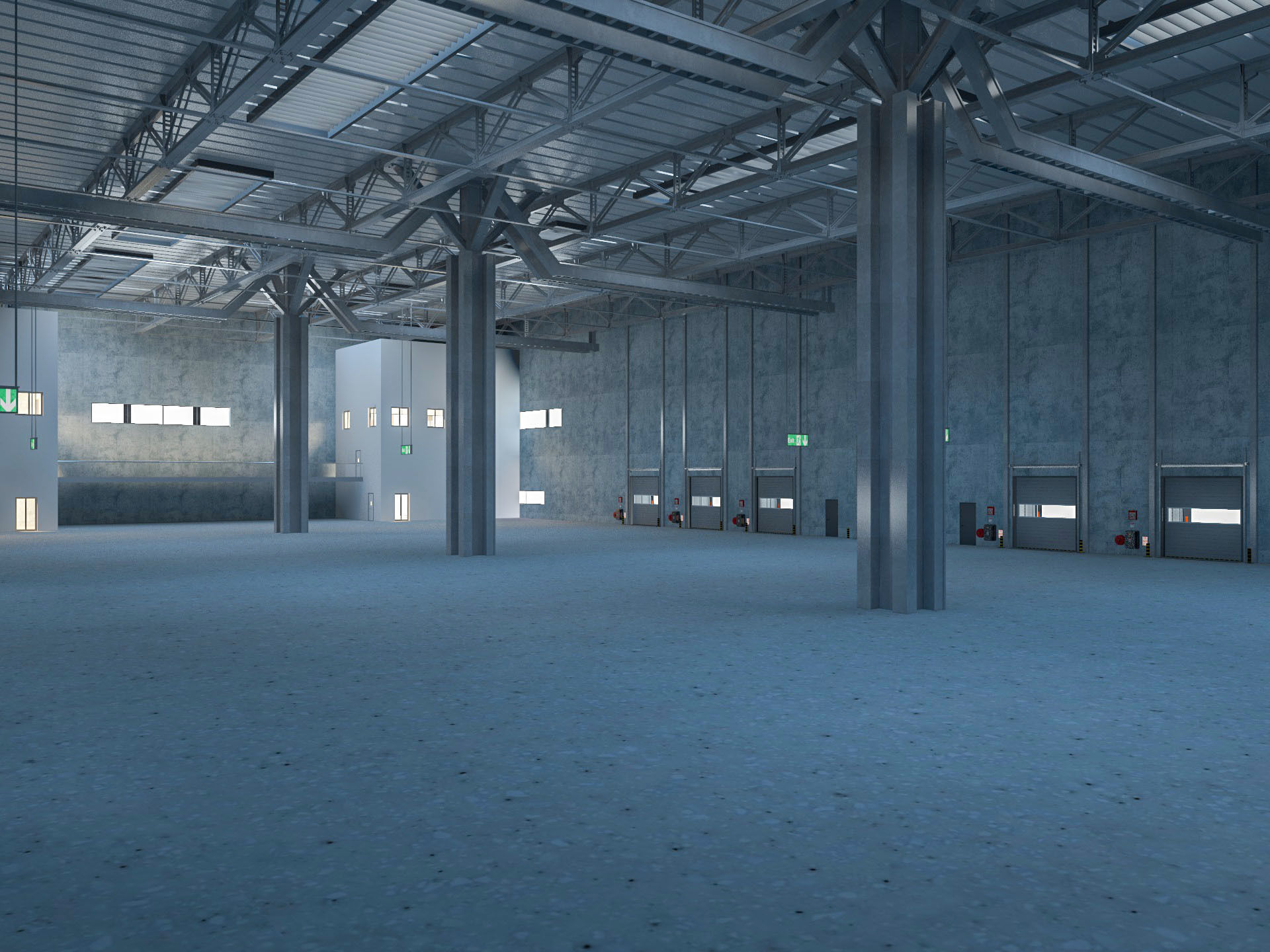 Warehouse Logistic 5 interior and exterior 3D model_1