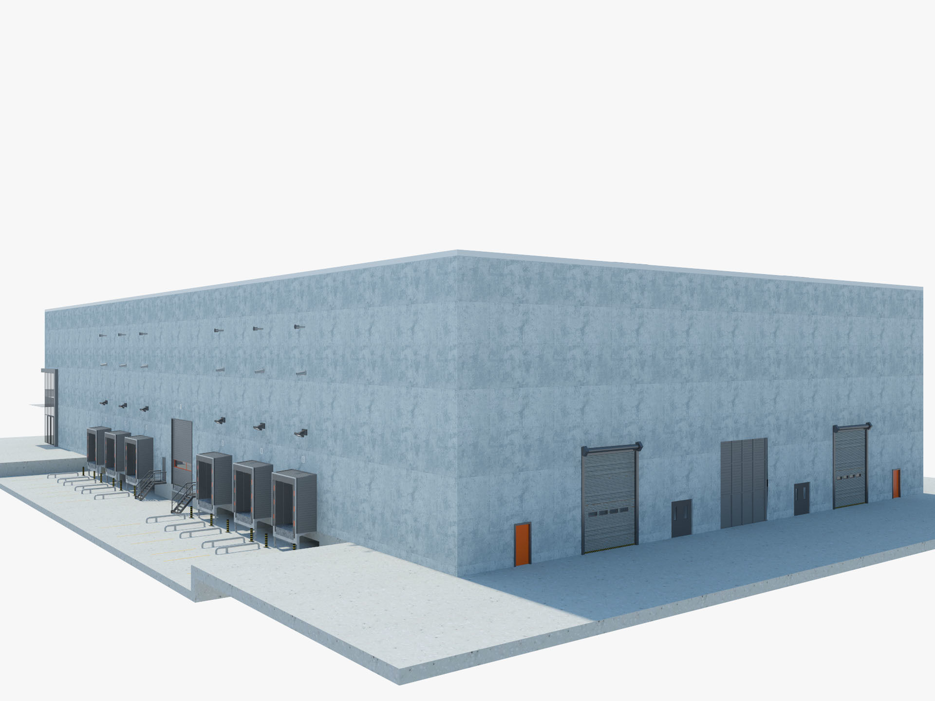 Warehouse Logistic 5 interior and exterior 3D model_7