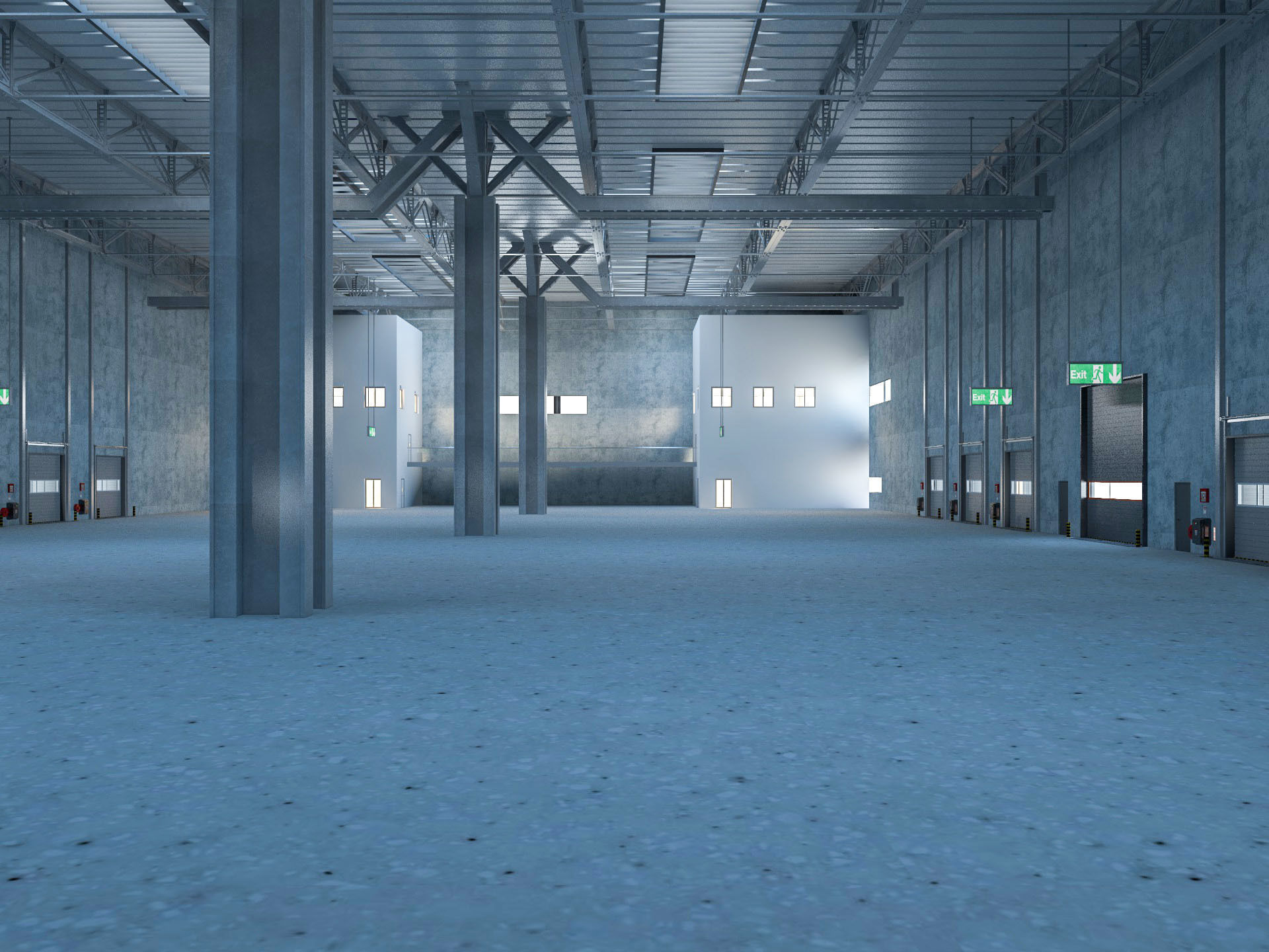 Warehouse Logistic 5 interior and exterior 3D model_4