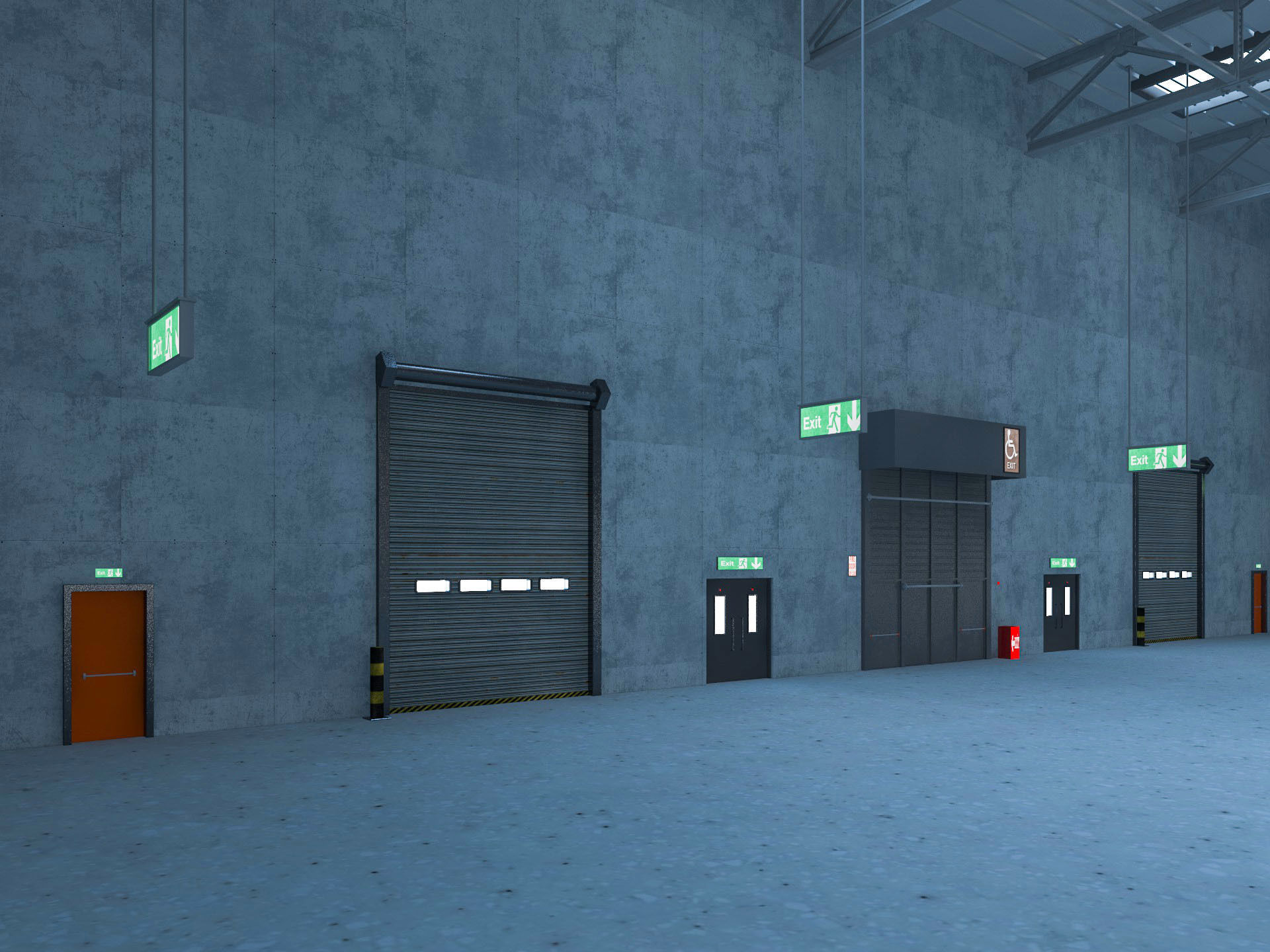 Warehouse Logistic 5 interior and exterior 3D model_16