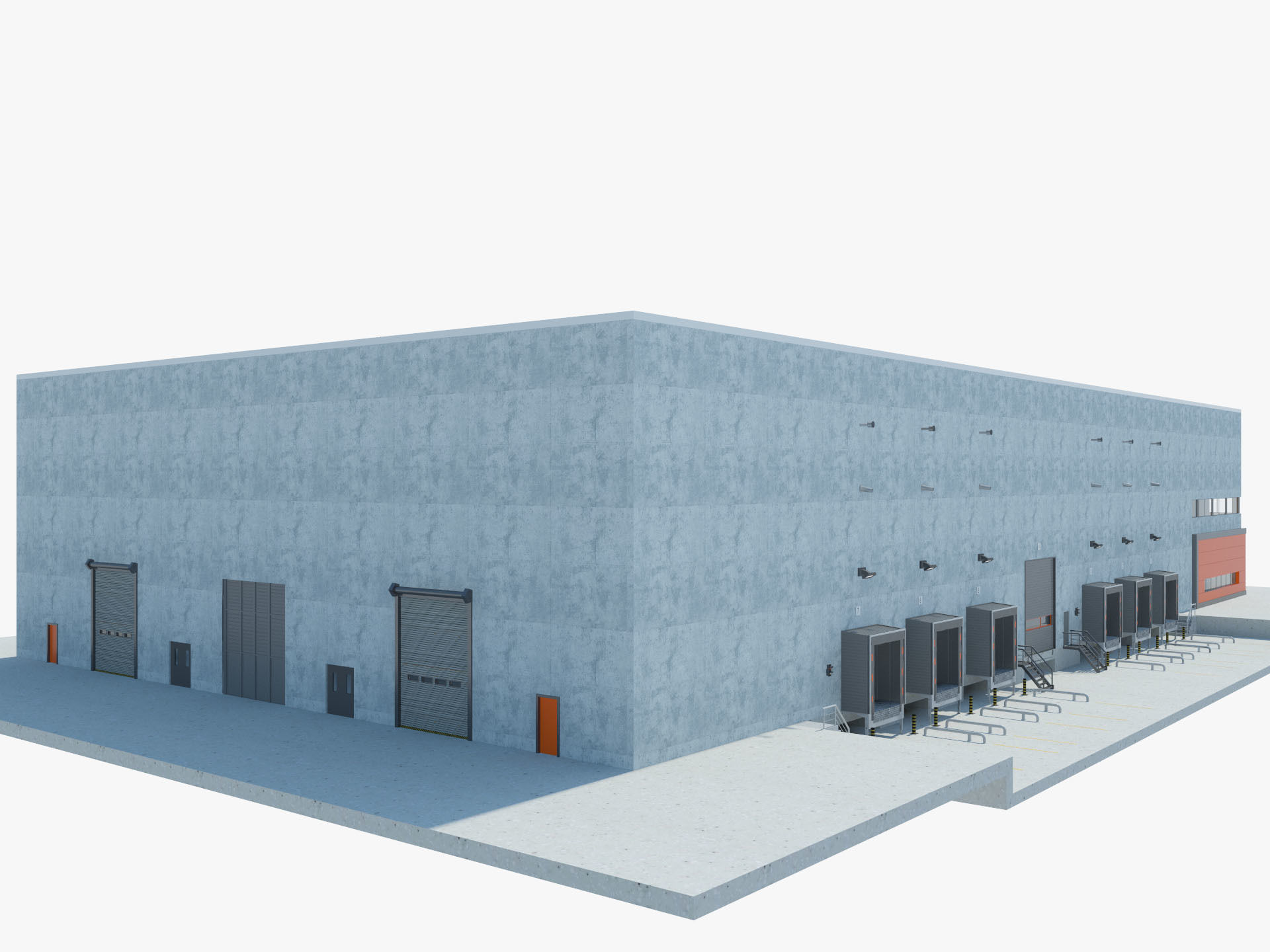 Warehouse Logistic 5 interior and exterior 3D model_5