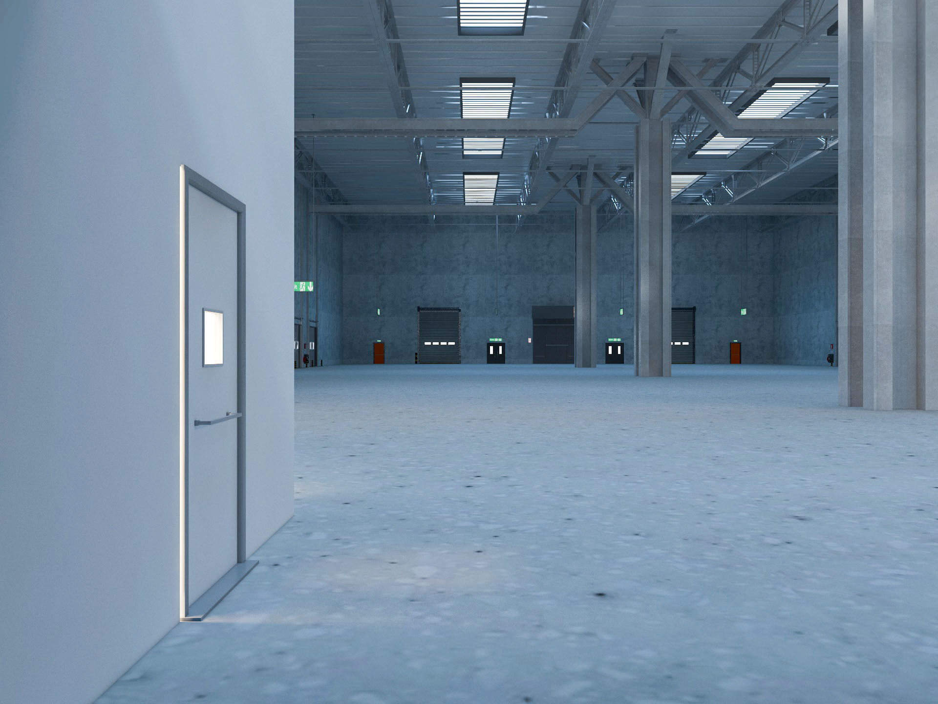 Warehouse Logistic 5 interior and exterior 3D model_8