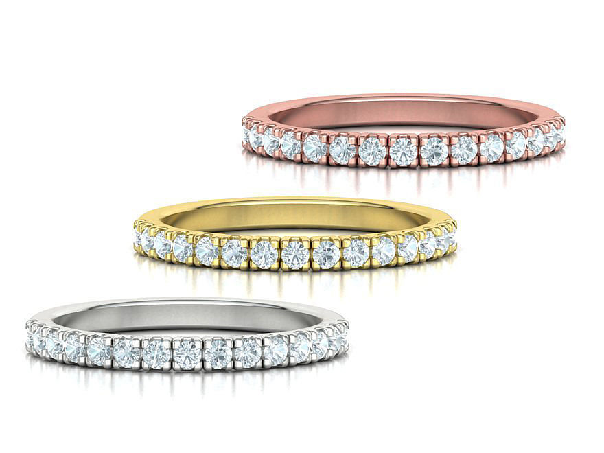 Anniversary Ring Stacking Band ring 3dmodel 3D print model_1