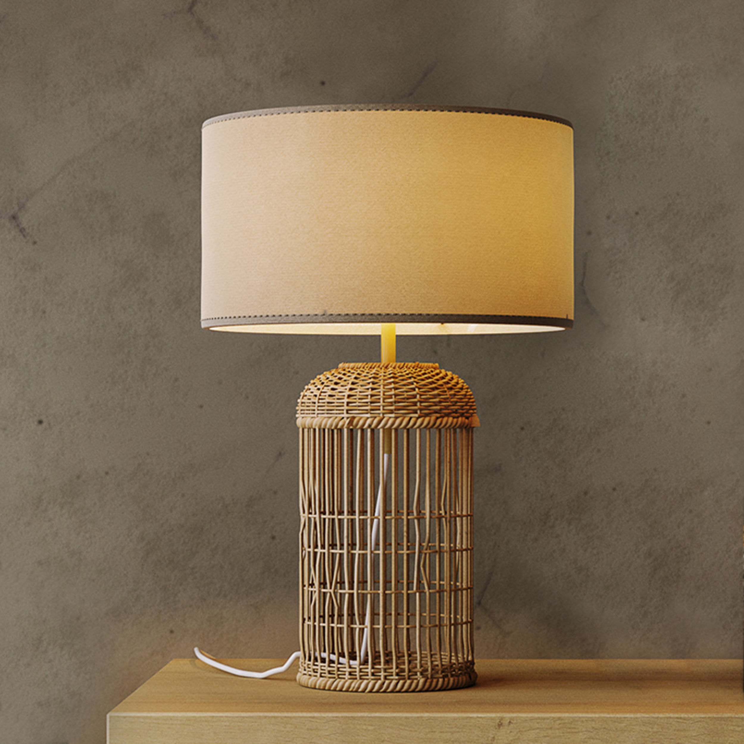 rattan lamp 3D model_0