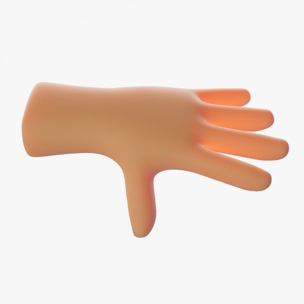Cartoon Human Hand Low-poly 3D model