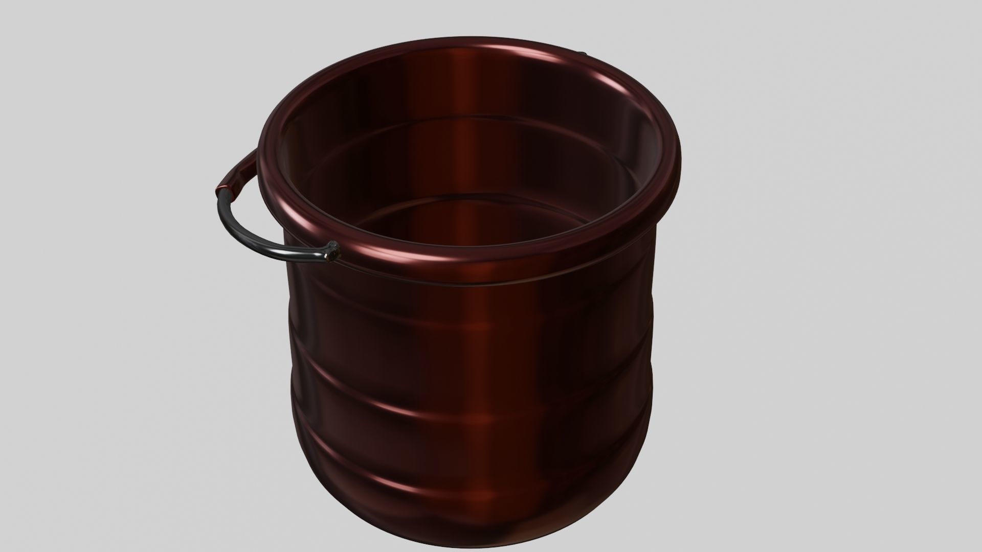 metal bucket 3D model_2
