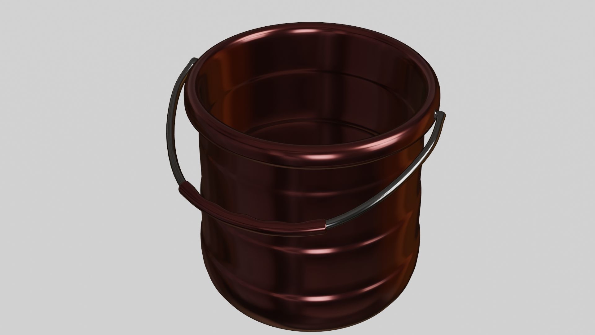 metal bucket 3D model_3