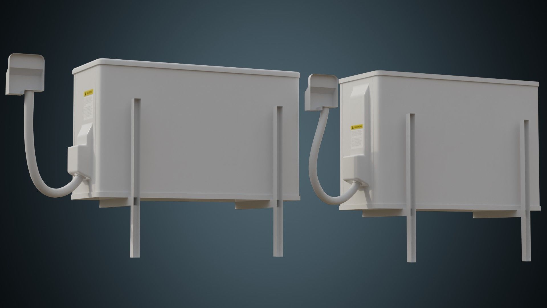 Air Conditioner 6C Low-poly 3D model_3