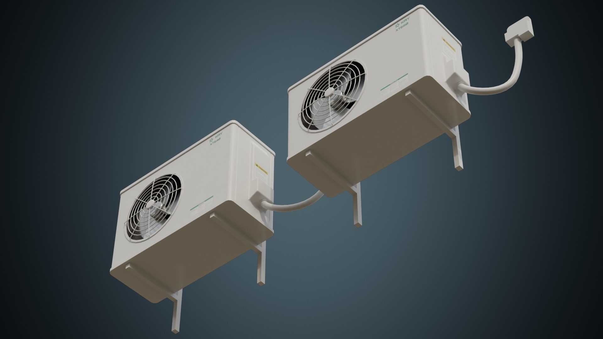 Air Conditioner 6C Low-poly 3D model_4