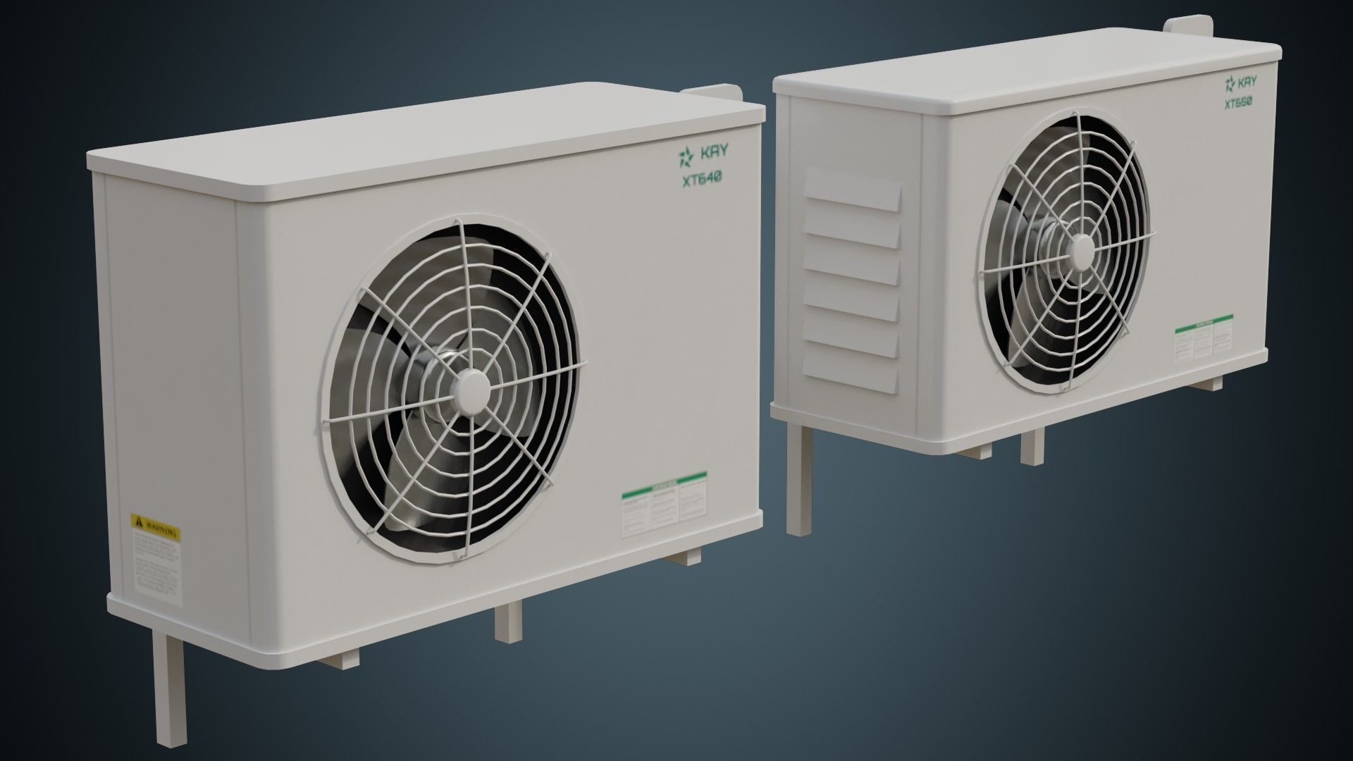 Air Conditioner 6C Low-poly 3D model_1